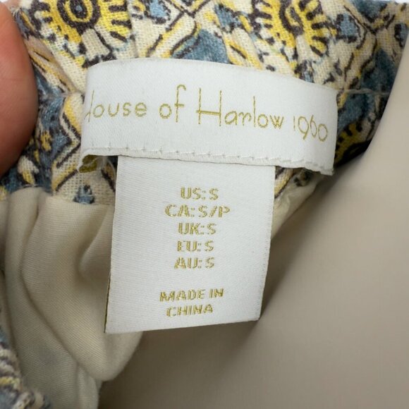 NEW* HOUSE OF HARLOW 1960 Linen Blend Floral Boho Beige Red Blue Maxi Skirt sz S - Picture 9 of 12